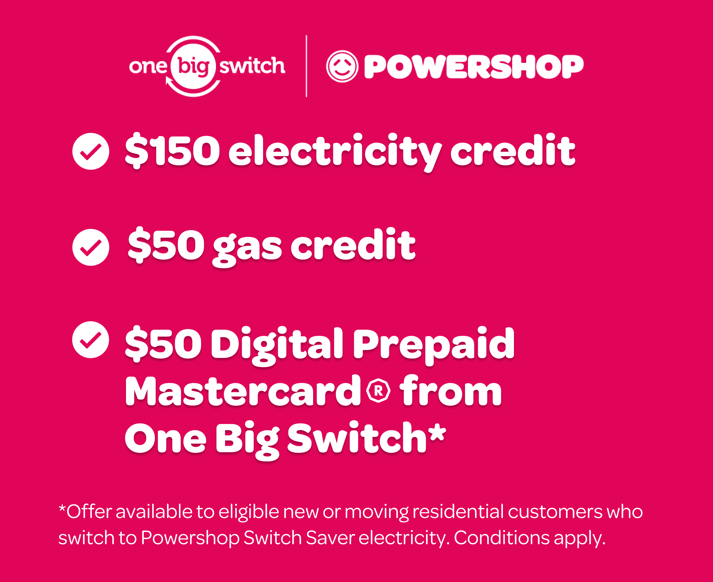 Powershop offer with One Big Switch