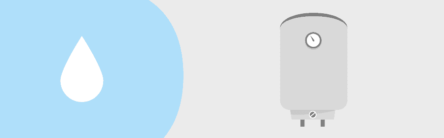 water icon and a hot water system