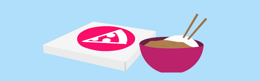 take-away food when moving house