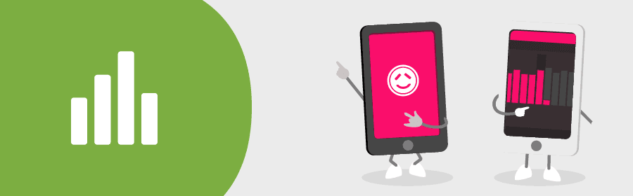 Mobile phones showing the Powershop app