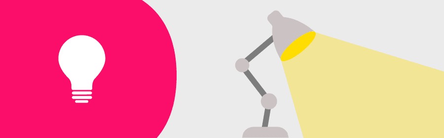 lightbulb icon and desk lamp