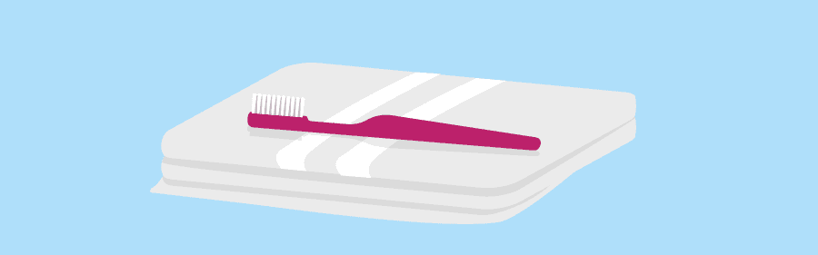 toothbrush and towel - essentials when moving house